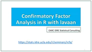 Confirmatory Factor Analysis in R with lavaan