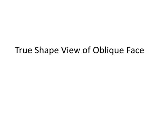 True Shape View of Oblique Face and Ortho Projections