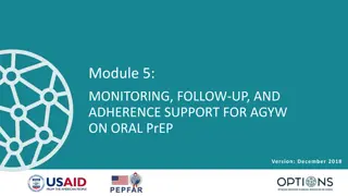 Supporting AGYW on Oral PrEP: Monitoring, Follow-Up, Adherence