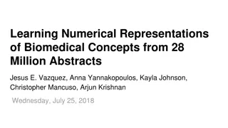 Learning Numerical Representations of Biomedical Concepts from Abstracts