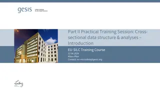 Introduction to Cross-Sectional Data Analysis