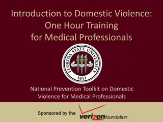 Training for Medical Professionals on Domestic Violence