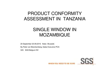 Product Conformity Assessment in Tanzania & Mozambique