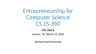 Entrepreneurship for Computer Science: LTV Calculation