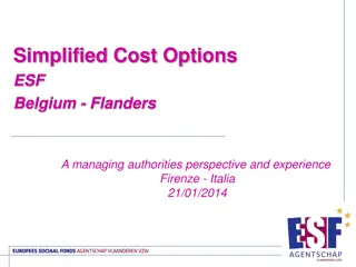 Simplified Cost Options for ESF Belgium-Flanders Managing Authorities