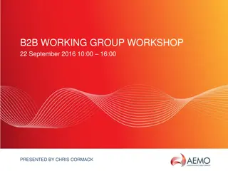 B2B WORKING GROUP WORKSHOP