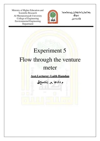 Experiment 5 Flow through the venture meter