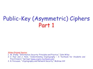 Public-Key (Asymmetric) Ciphers