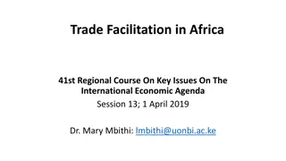 Trade Facilitation in Africa