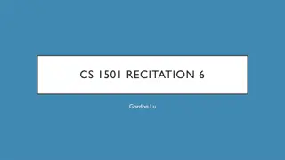 CS 1501 RECITATION 6