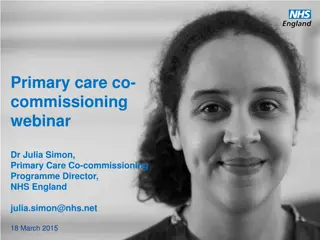 Primary care co- commissioning  webinar