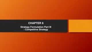 Competitive Strategy Formulation: Steps and Tools