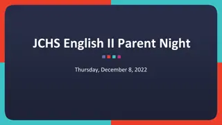 JCHS English II Parent Night