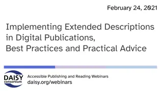 Implementing Extended Descriptions in Digital Publications