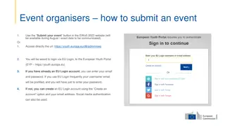 Event organisers-how to submit an event