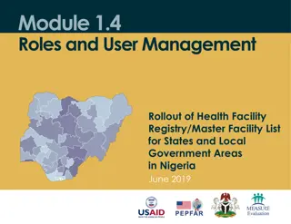 Roles and Permissions in Health Facility Registries