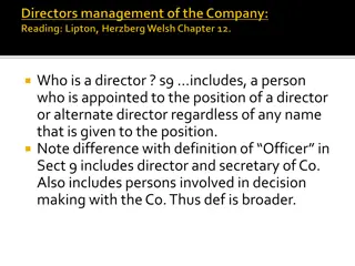 Definition of Director and Related Concepts