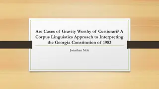 Corpus Linguistics Approach to Georgia Constitution of 1983