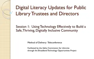 Digital Literacy for Public Library Trustees and Directors