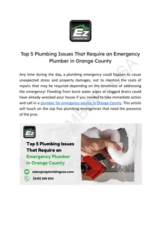 Top 5 Plumbing Issues That Require an Emergency Plumber in Orange County