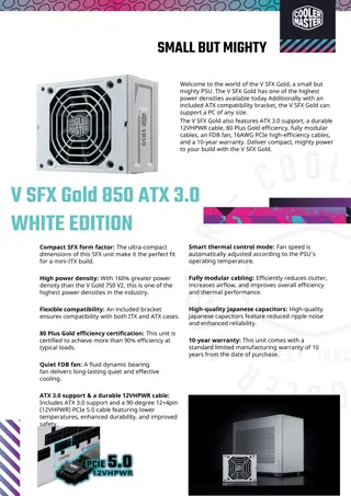 Introducing V.SFX Gold 850 ATX 3.0 White Edition PSU