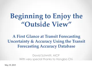 Transit Forecasting Accuracy Database Analysis