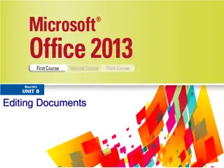 Efficient Text Editing Techniques in Microsoft Office 2013