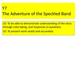 The Speckled Band - Clue Analysis and Deductions