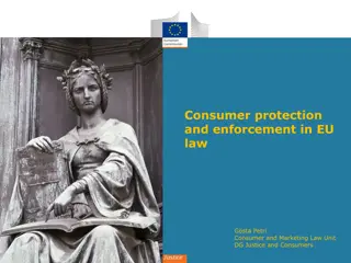 Consumer protection  and enforcement in EU  law