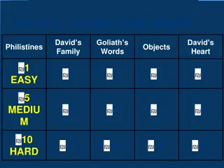 David Vs. Goliath GAME BOARD