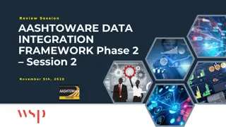 AASHTOWare Data Integration Framework Phase 2 Session