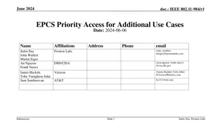 EPCS Priority Access for Additional Use Cases