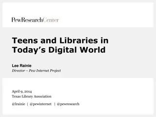 Teens and Libraries in Today's Digital World