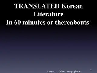 Unveiling Korean Literature & Culture