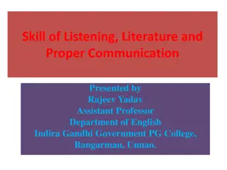 Enhancing Listening Skills for Effective Communication