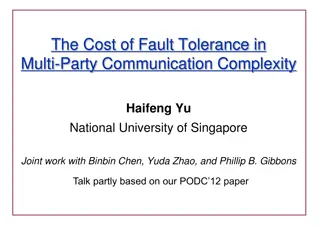 The Cost of Fault Tolerance in Multi-Party Communication Complexity