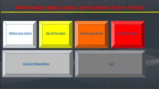 Exam Guidelines at Stockland Green School