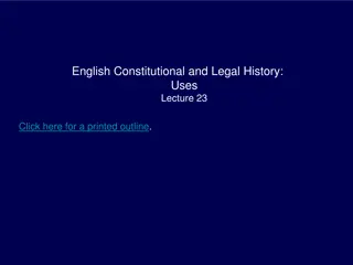 English Constitutional and Legal History: Uses