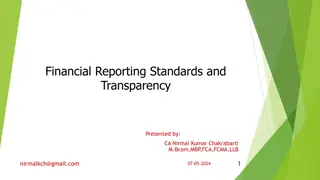 Financial Reporting Standards and Transparency Overview