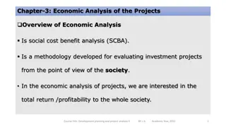 Economic Analysis of Projects: Social Cost Benefit Methodology