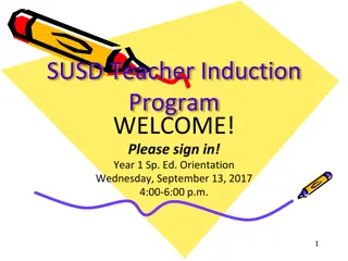 SUSD Teacher Induction Program Orientation