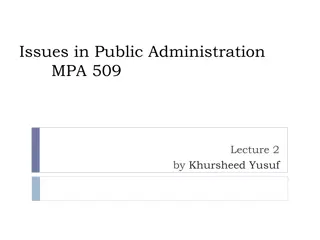 Issues in Public Administration: Meaning, Nature, and Scope