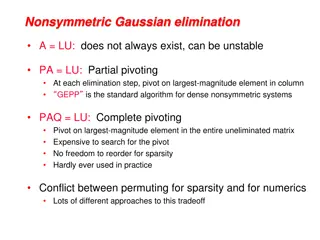 Nonsymmetric Gaussian elimination