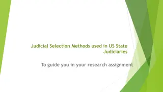 Judicial Selection Methods used in US State  Judiciaries To guide you in your research assignment