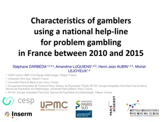 Characteristics of Gamblers Seeking Help in France (2010-2015)