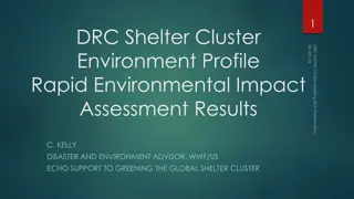 DRC Shelter Cluster Environment Profile: Rapid Environmental Impact Assessment Results