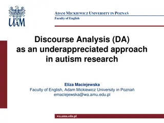 Discourse Analysis in Autism Research at Adam Mickiewicz University