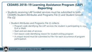 CEDARS 201819 Learning Assistance Program Reporting