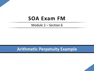 Arithmetic Perpetuity Example - Minimum Annual Interest Rate Calculation