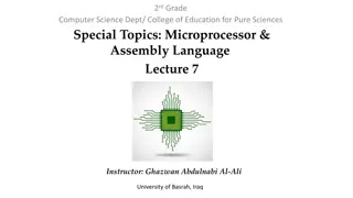 Special Topics: Microprocessor & Assembly Language